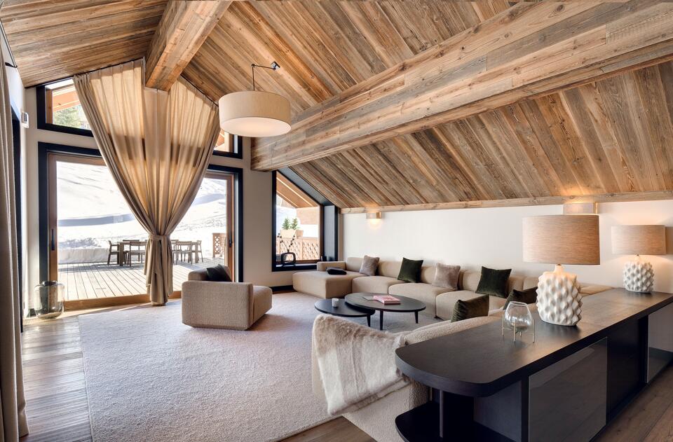 Apartment Naos 204 D living space overlooking Méribel valley