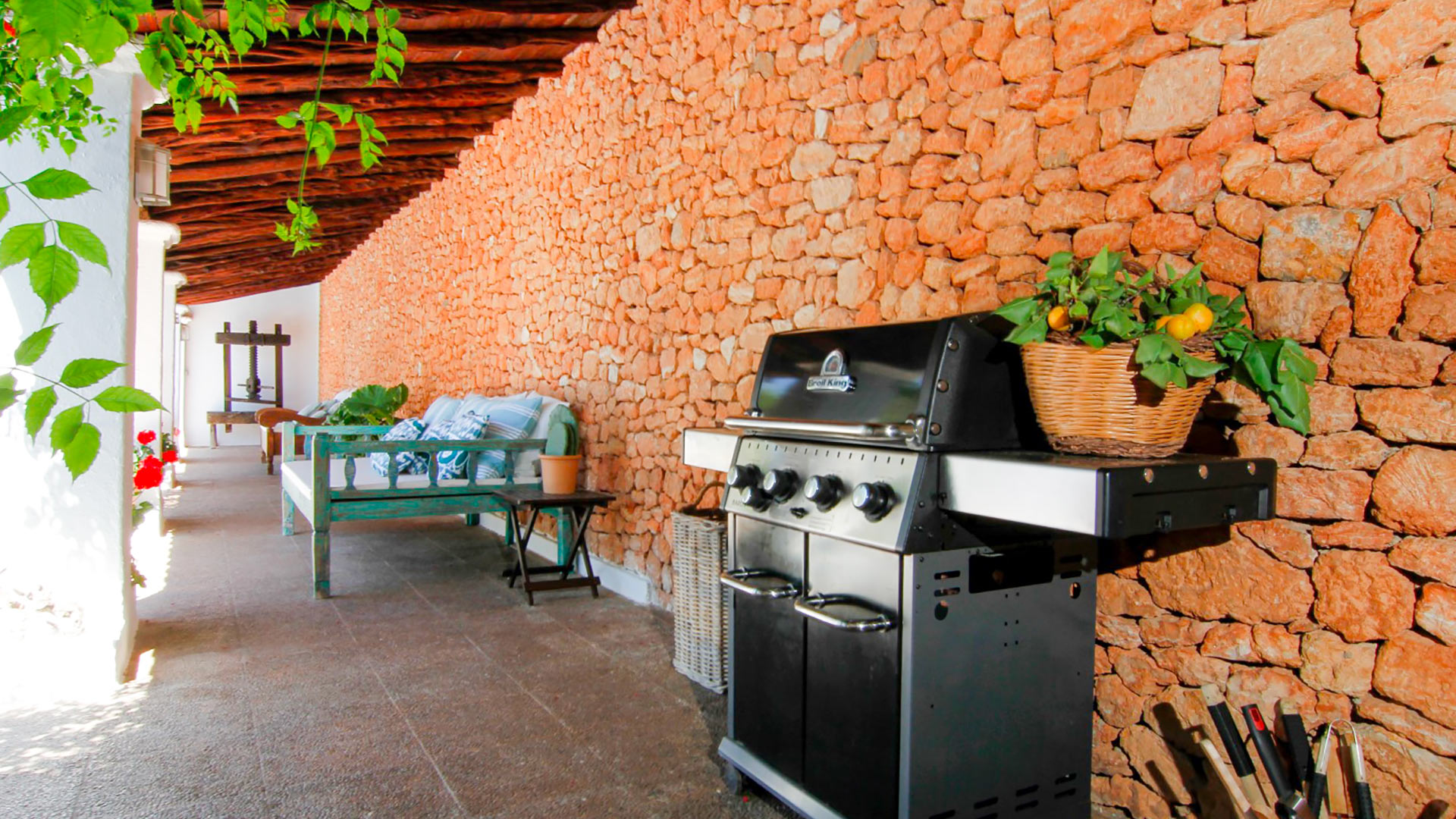 BBQ area of Can Bab in Ibiza perfect for culinary delights