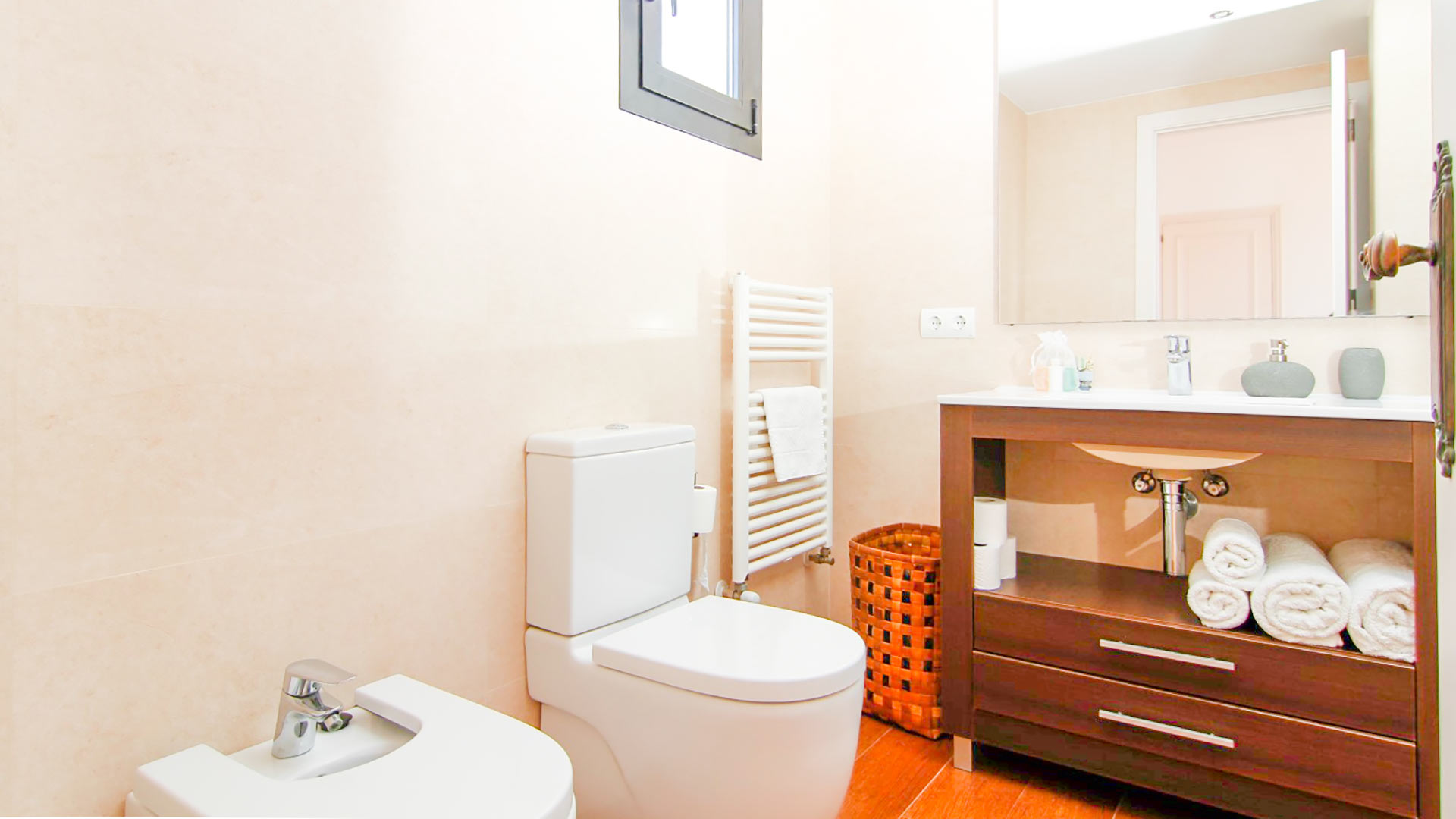 Bathroom in Can Bab in Ibiza with plenty of space