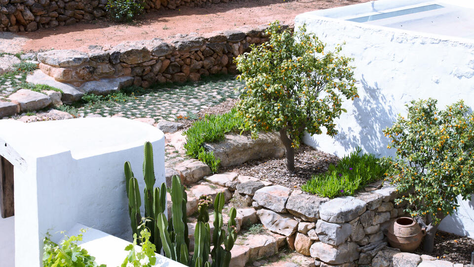 Garden steps in Villa Can Basso in Ibiza