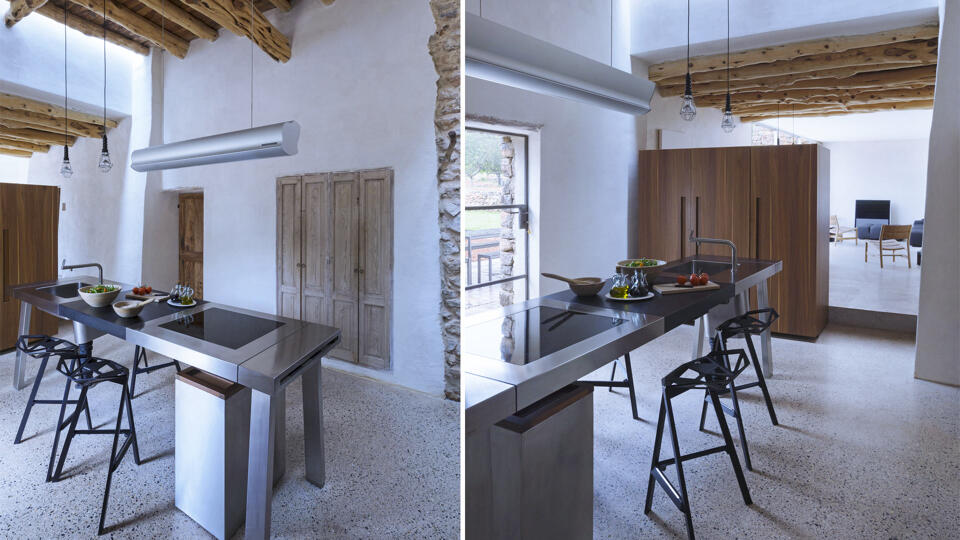 Beautiful indoor dining area at Villa Can Basso in Ibiza