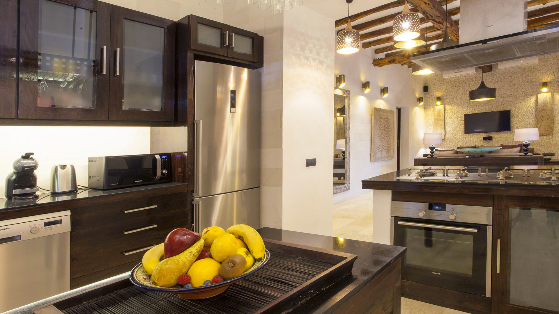 Interior of luxury holiday villa rental Can Ribes in Ibiza
