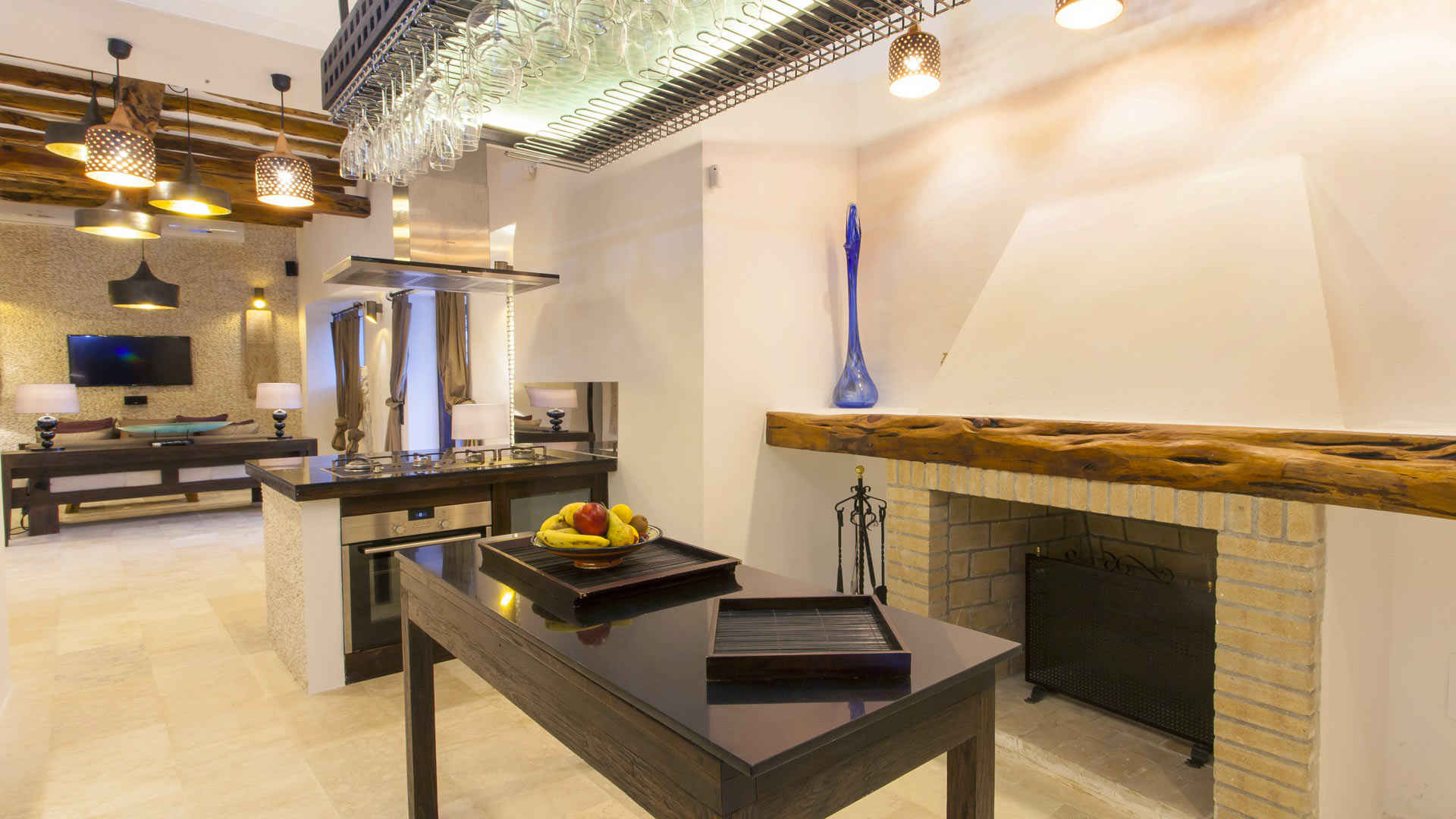 Interior of luxury holiday villa rental Can Ribes in Ibiza