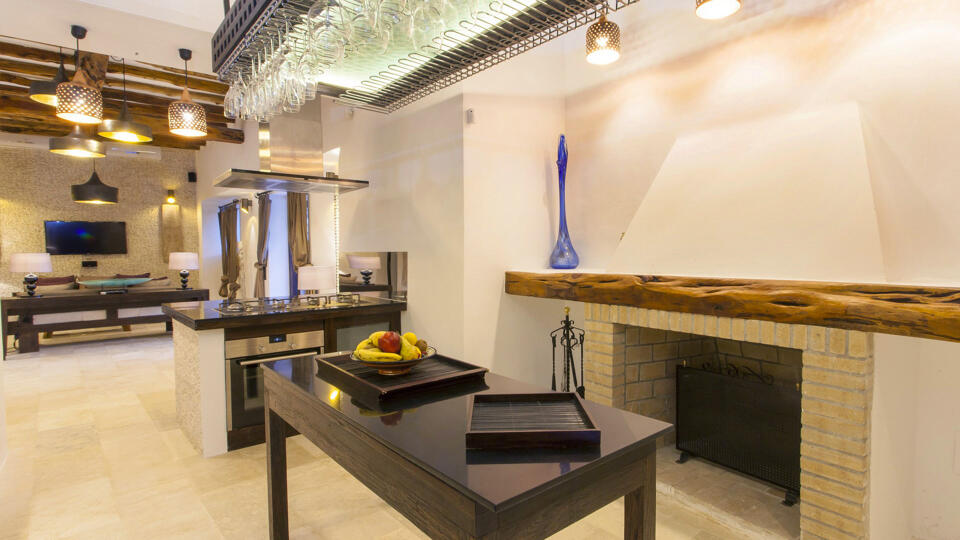 Interior of luxury holiday villa rental Can Ribes in Ibiza