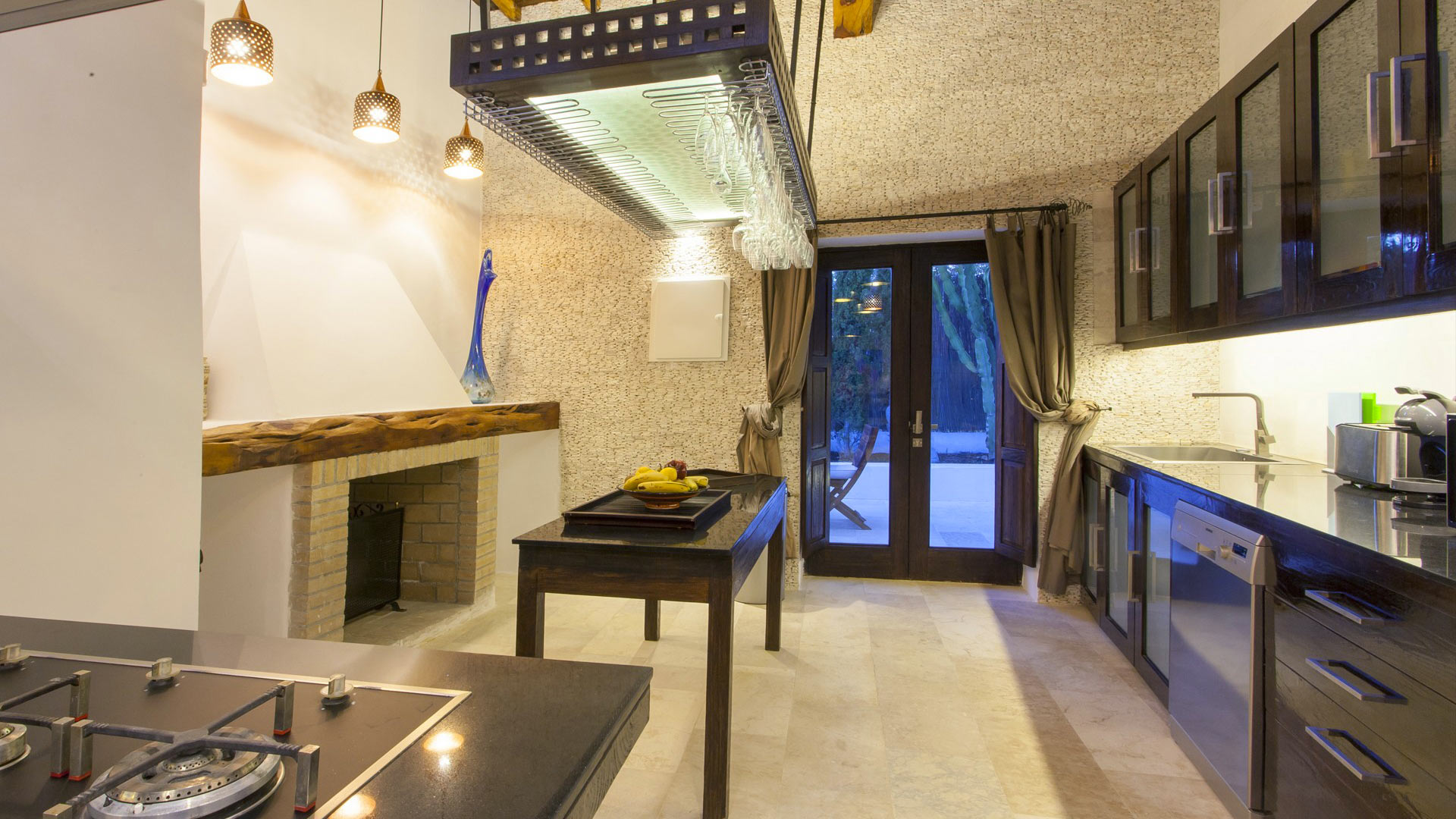 Interior of luxury holiday villa rental Can Ribes in Ibiza