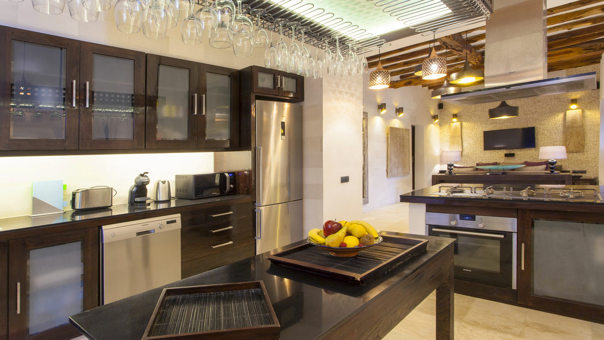 Interior of luxury holiday villa rental Can Ribes in Ibiza
