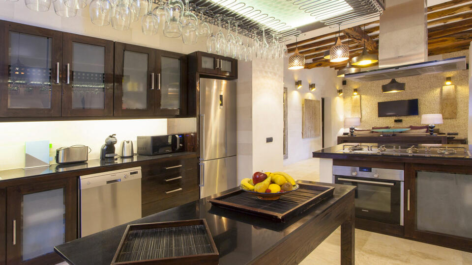 Interior of luxury holiday villa rental Can Ribes in Ibiza