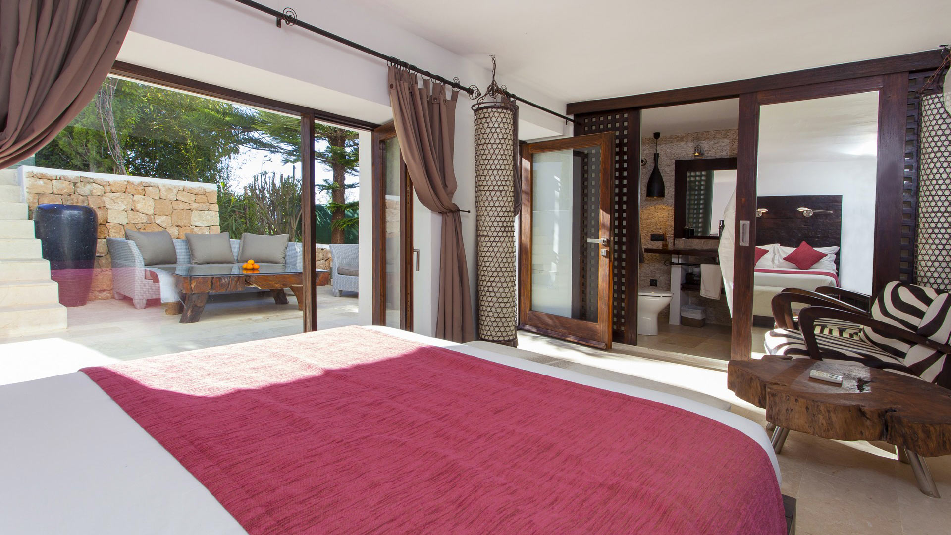 Interior of luxury holiday villa rental Can Ribes in Ibiza