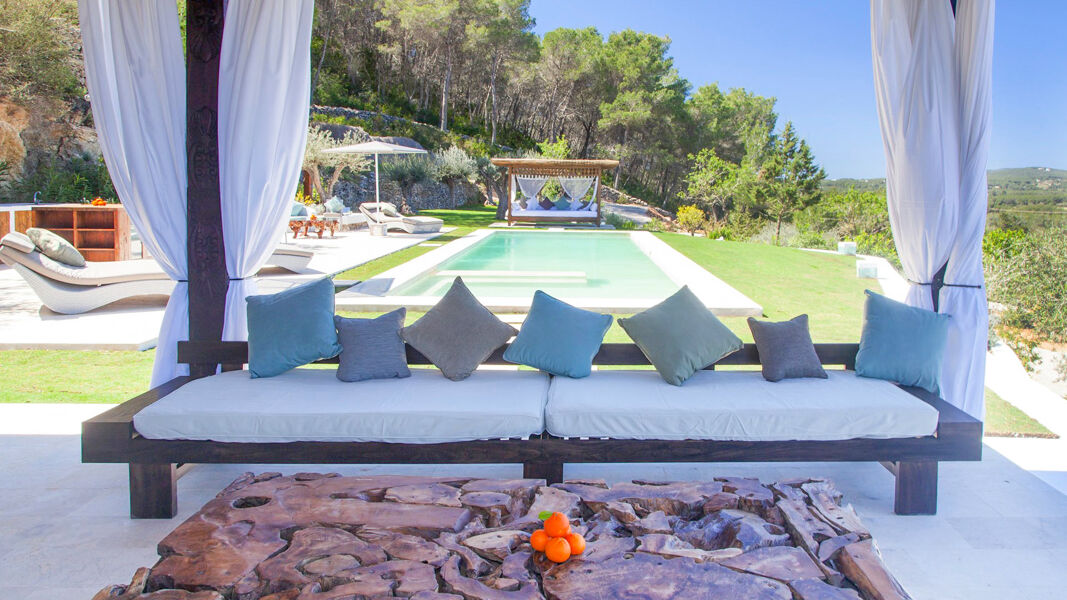 Exterior view of Can Ribes - a luxury holiday vacation villa from Bluemoon in Ibiza