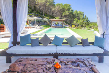 Exterior view of Can Ribes - a luxury holiday vacation villa from Bluemoon in Ibiza