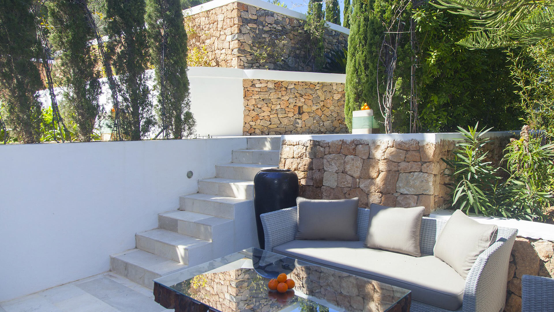 Exterior view of Can Ribes - a luxury holiday vacation villa from Bluemoon in Ibiza