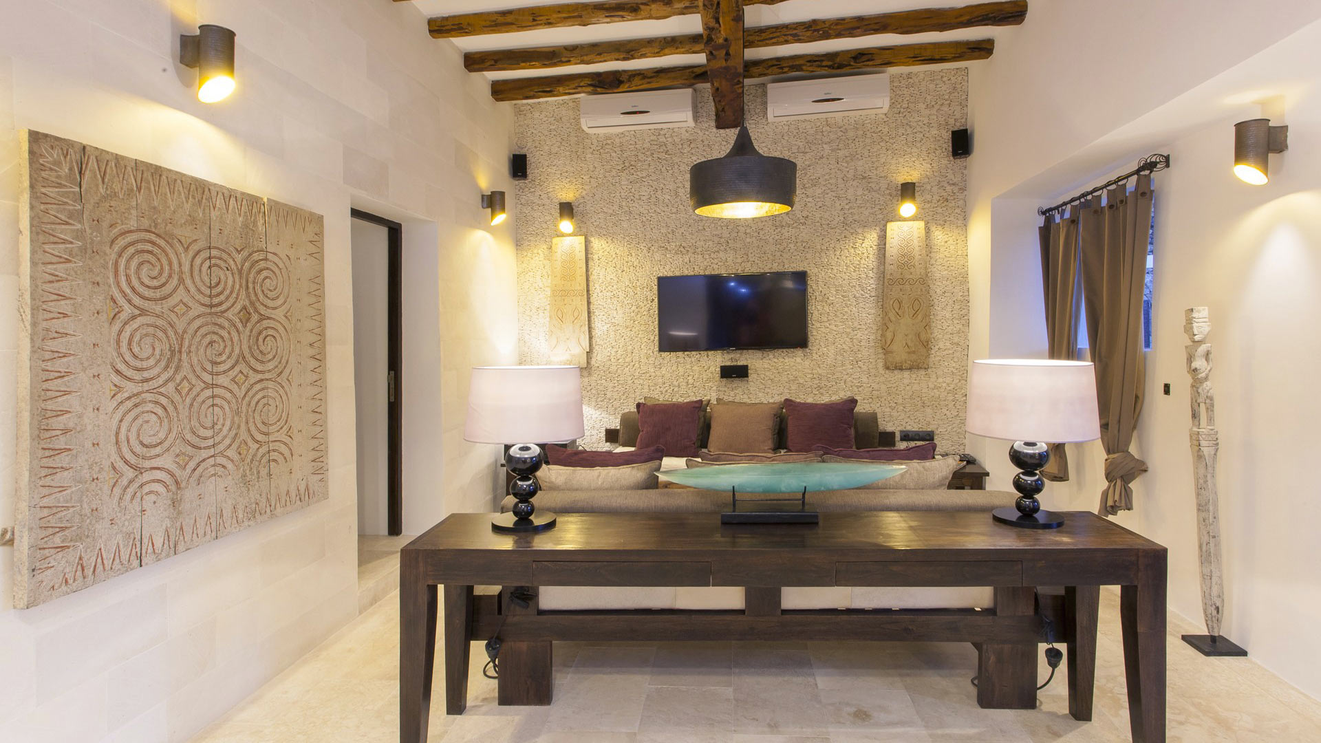 Interiors of Can Ribes - a luxury holiday rental in Ibiza