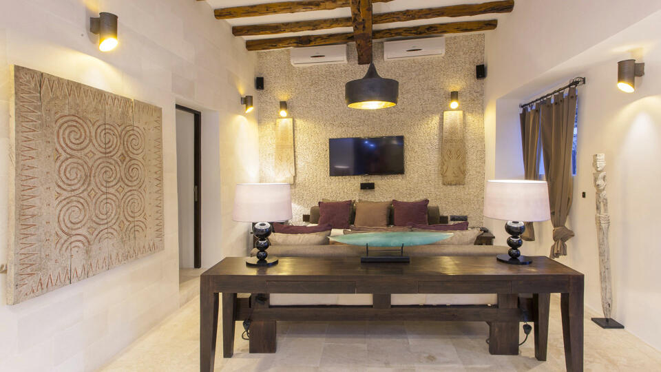 Interiors of Can Ribes - a luxury holiday rental in Ibiza