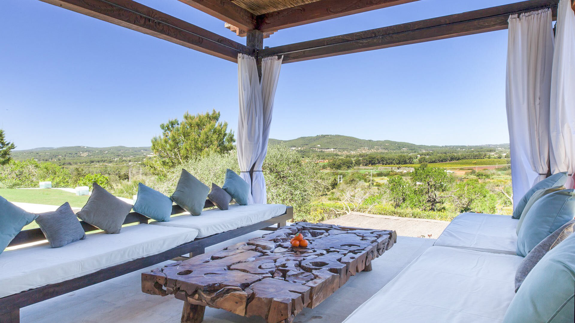 Exterior view of Can Ribes - a luxury holiday vacation villa from Bluemoon in Ibiza