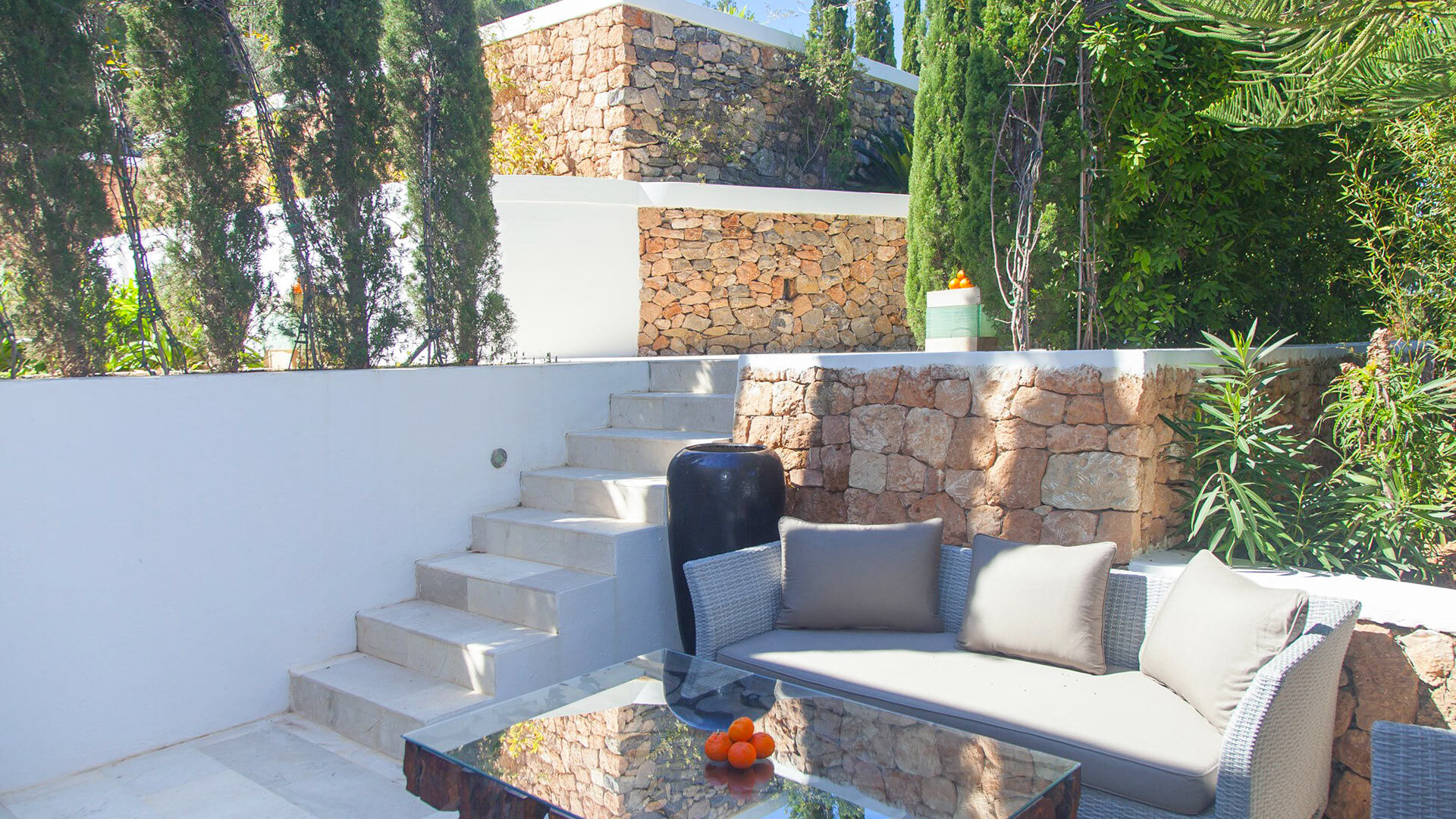Exterior view of Can Ribes - a luxury holiday vacation villa from Bluemoon in Ibiza
