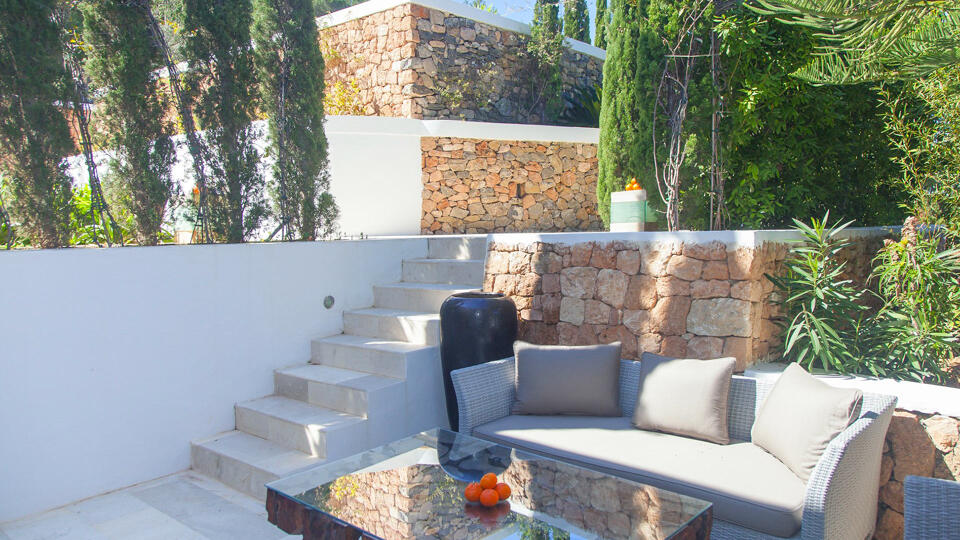 Exterior view of Can Ribes - a luxury holiday vacation villa from Bluemoon in Ibiza