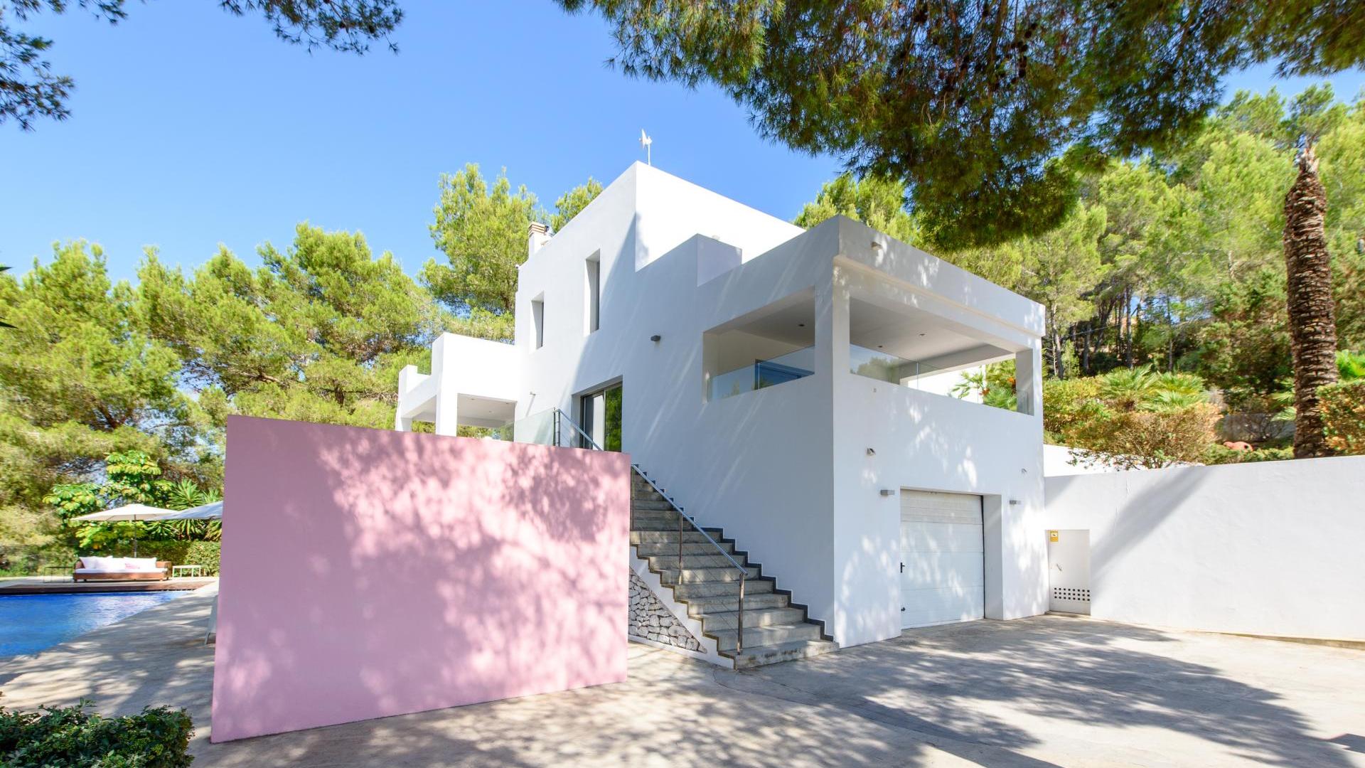 Exterior view of luxury Villa Fabrik in Ibiza