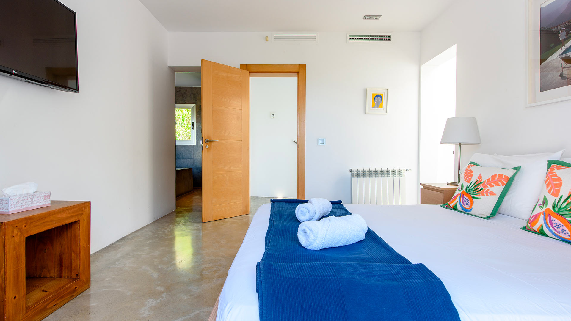 Ensuite bedroom at Villa Fabrik in Ibiza