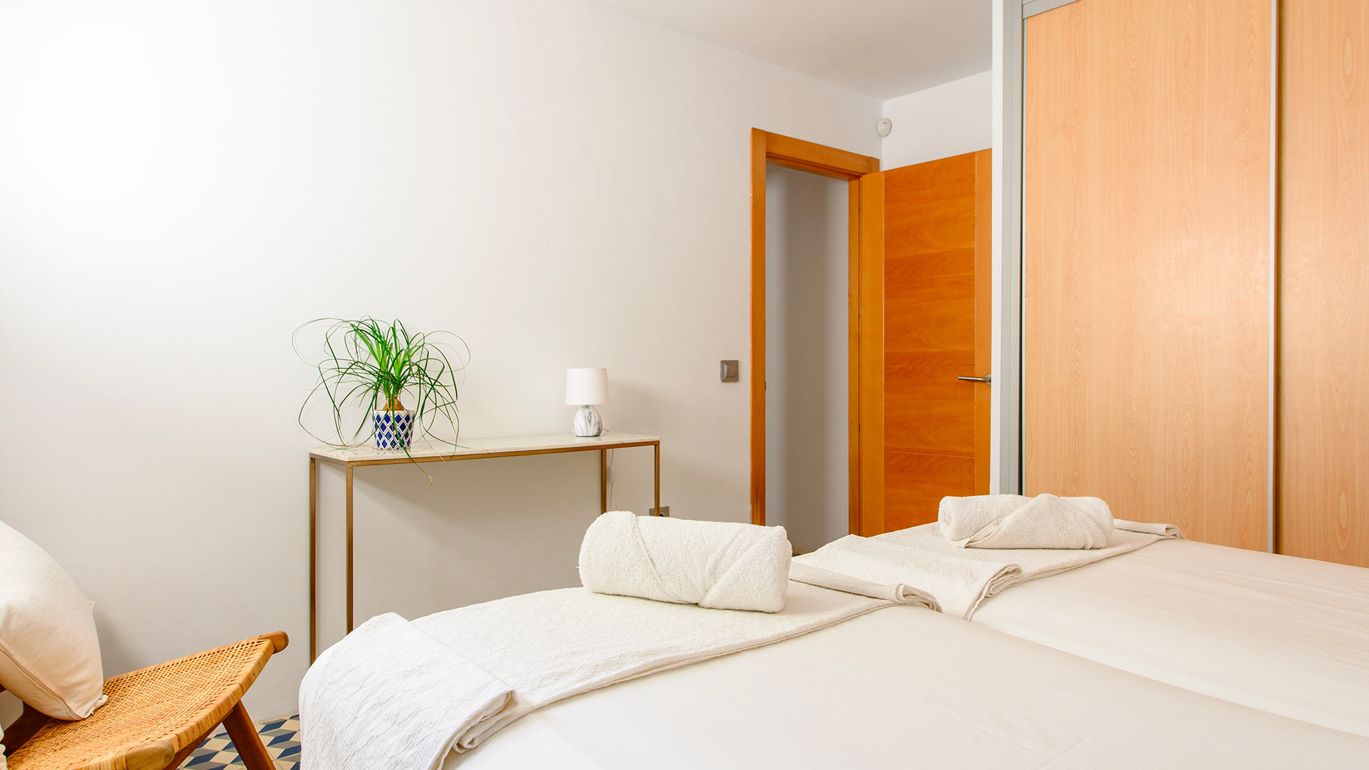 Large bedroom in luxury Villa Fabrik in Ibiza