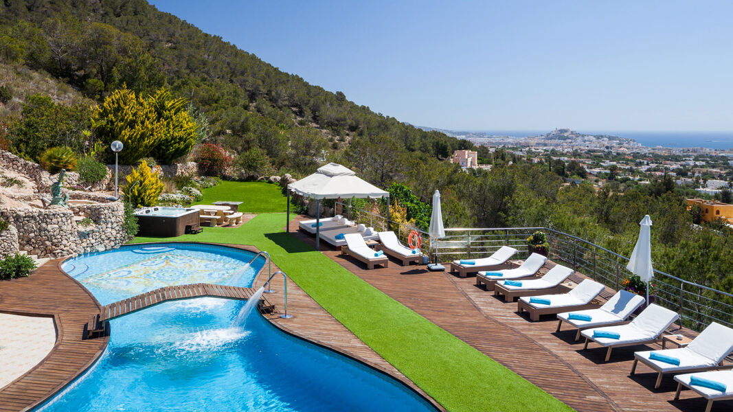 Incredible views from the pool of Villa Fountain Ibiza