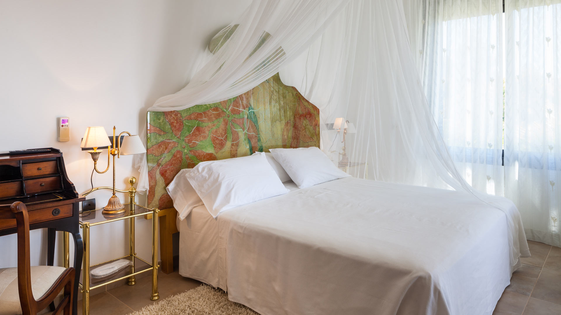 One of the bedrooms at Villa Fountain Ibiza vacation rental