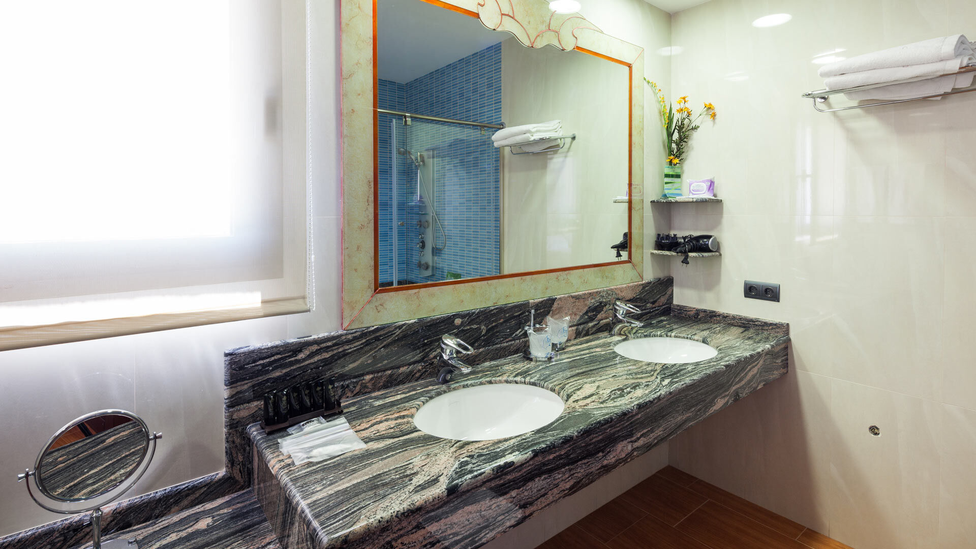 His and her sinks at Villa Fountain Ibiza In the bathroom