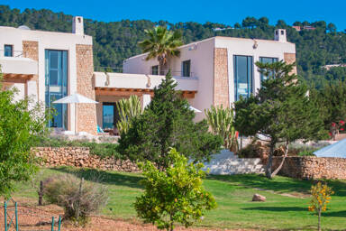 Exterior view of the Ses Boques luxury villa in Ibiza