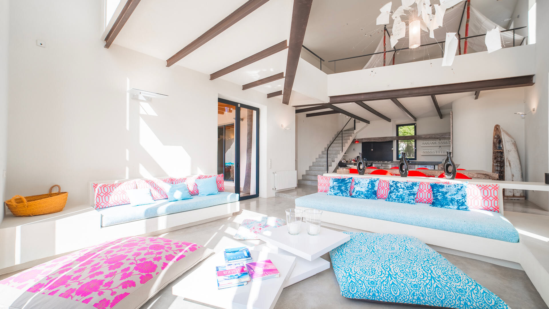 Interview view from luxury villa rental Ses Boques in Ibiza