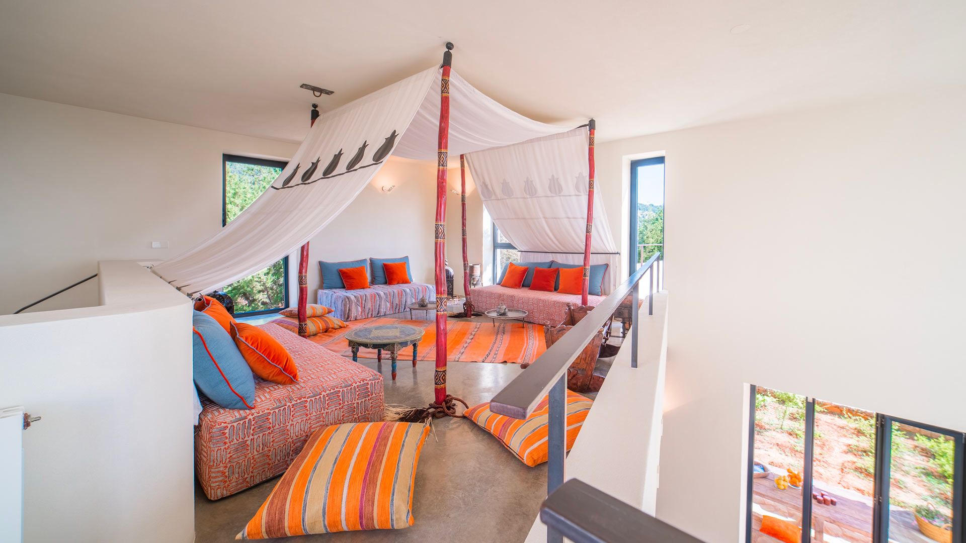 Interview view from luxury villa rental Ses Boques in Ibiza