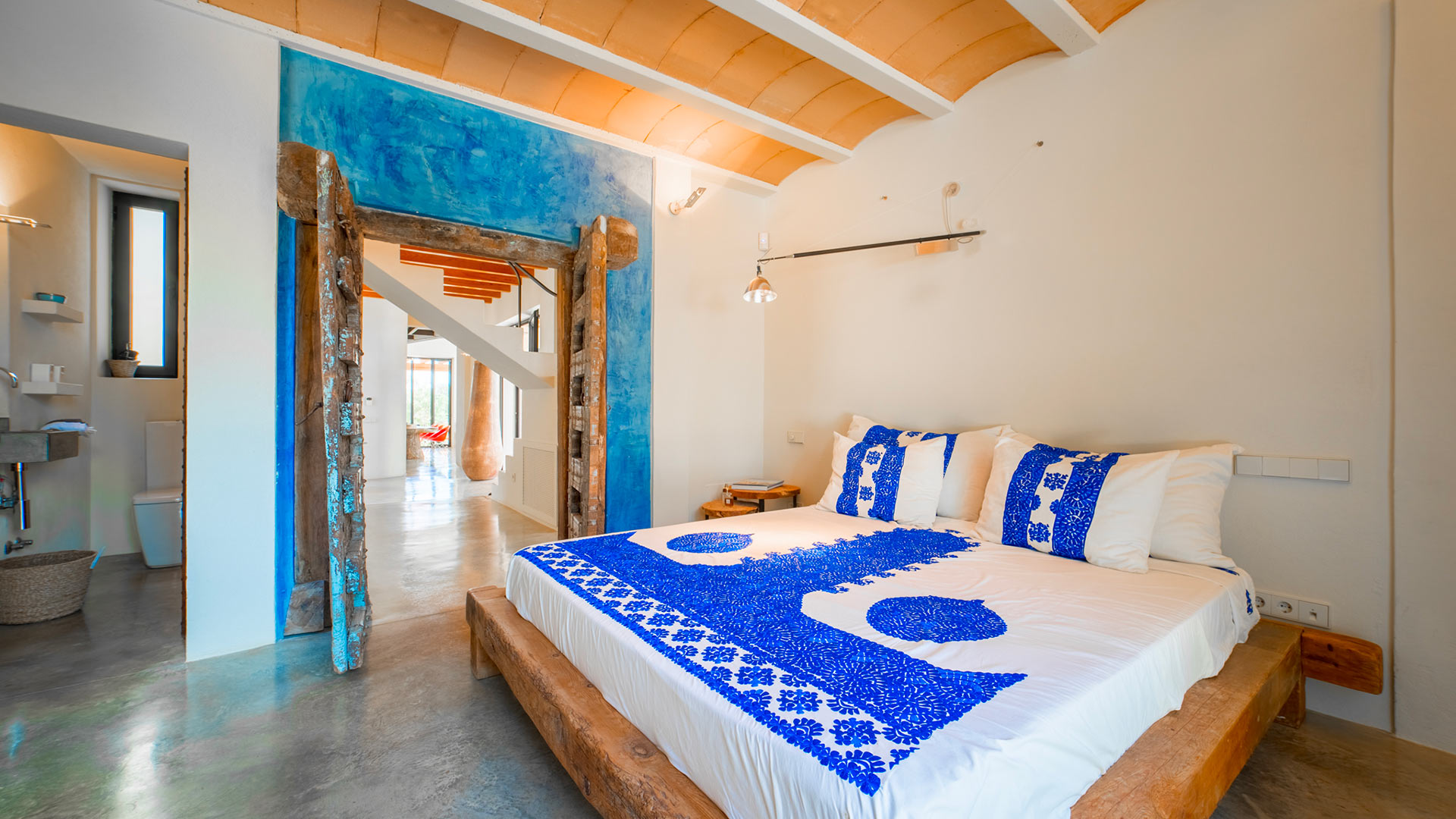 Interior of Ses Boques luxury villa rental in Ibiza