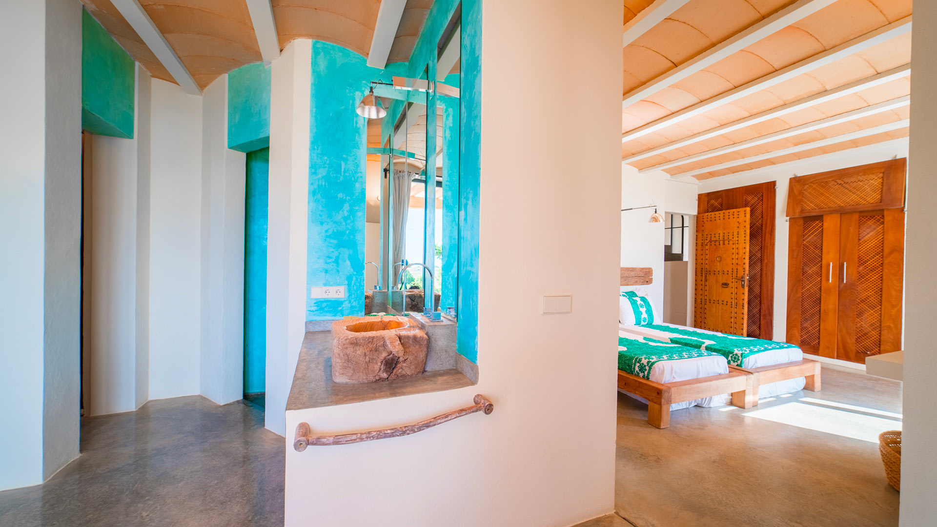 Interior of Ses Boques luxury villa rental in Ibiza