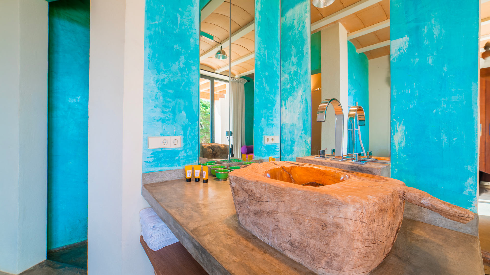 Interior of Ses Boques luxury villa rental in Ibiza