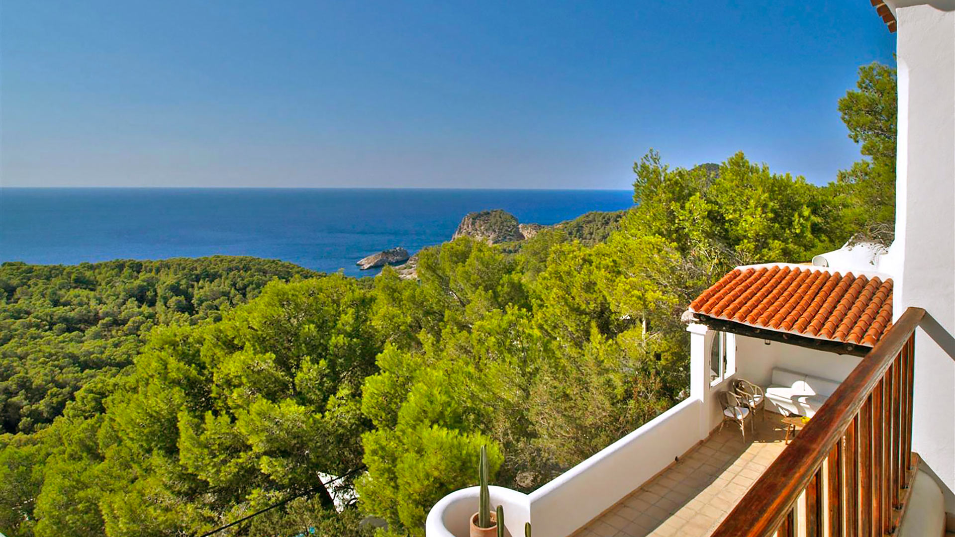 Incredible views of Ibiza from Villa Trillo with the sea and the fauna