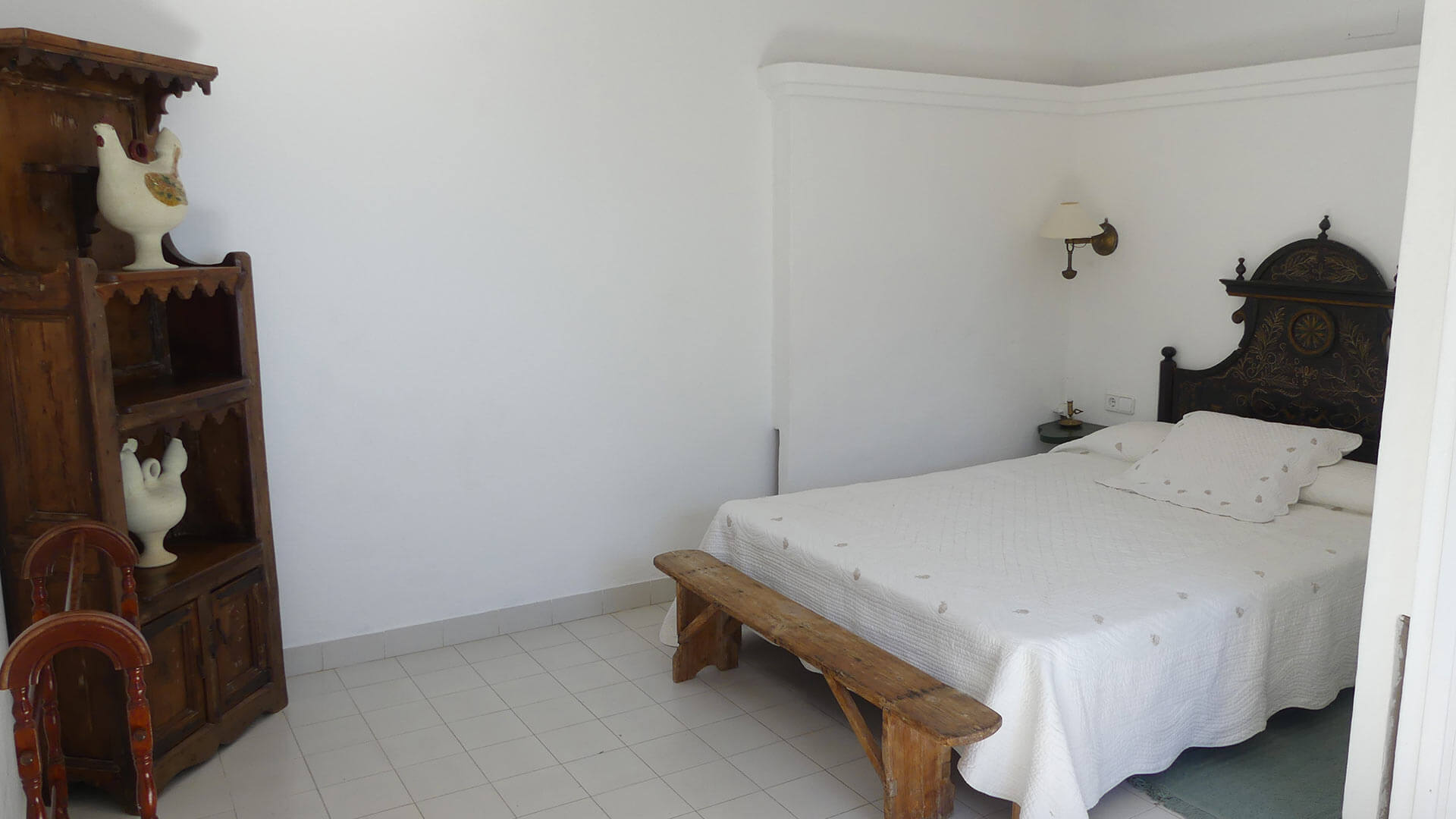 One of the large bedrooms in Villa Trillo in Ibiza making it perfect for families and friends