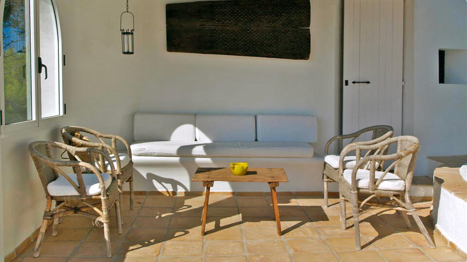 Shaded area at Villa Trillo in Ibiza ideal to enjoy with friends and family