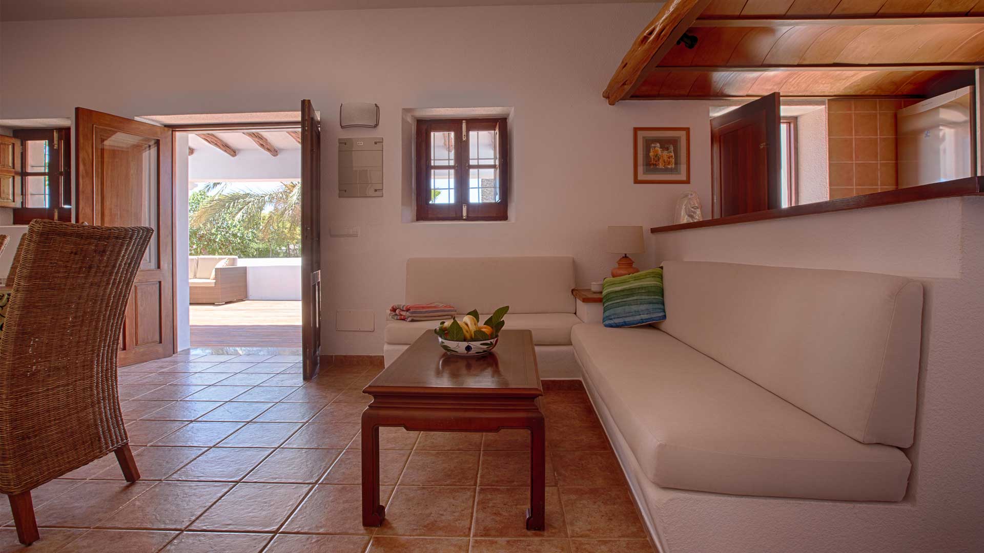 Quiet seating area, ideal for relaxing at Villa Es Canar in Ibiza