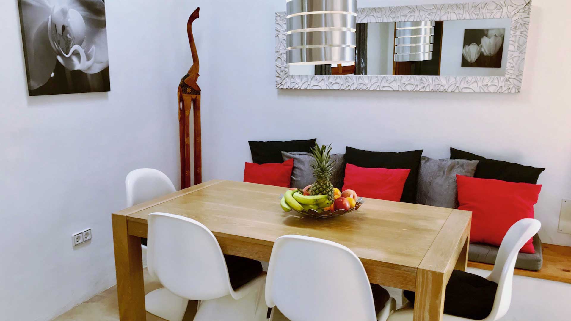 Dining table at Villa Garroba in Ibiza perfect for family meals