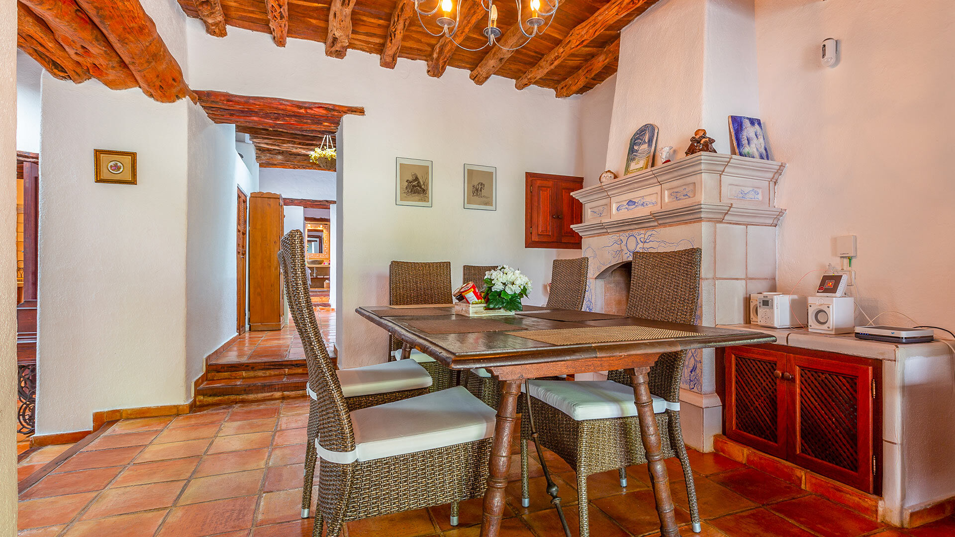 Comfortable dining area in Villa Guerxo in Ibiza
