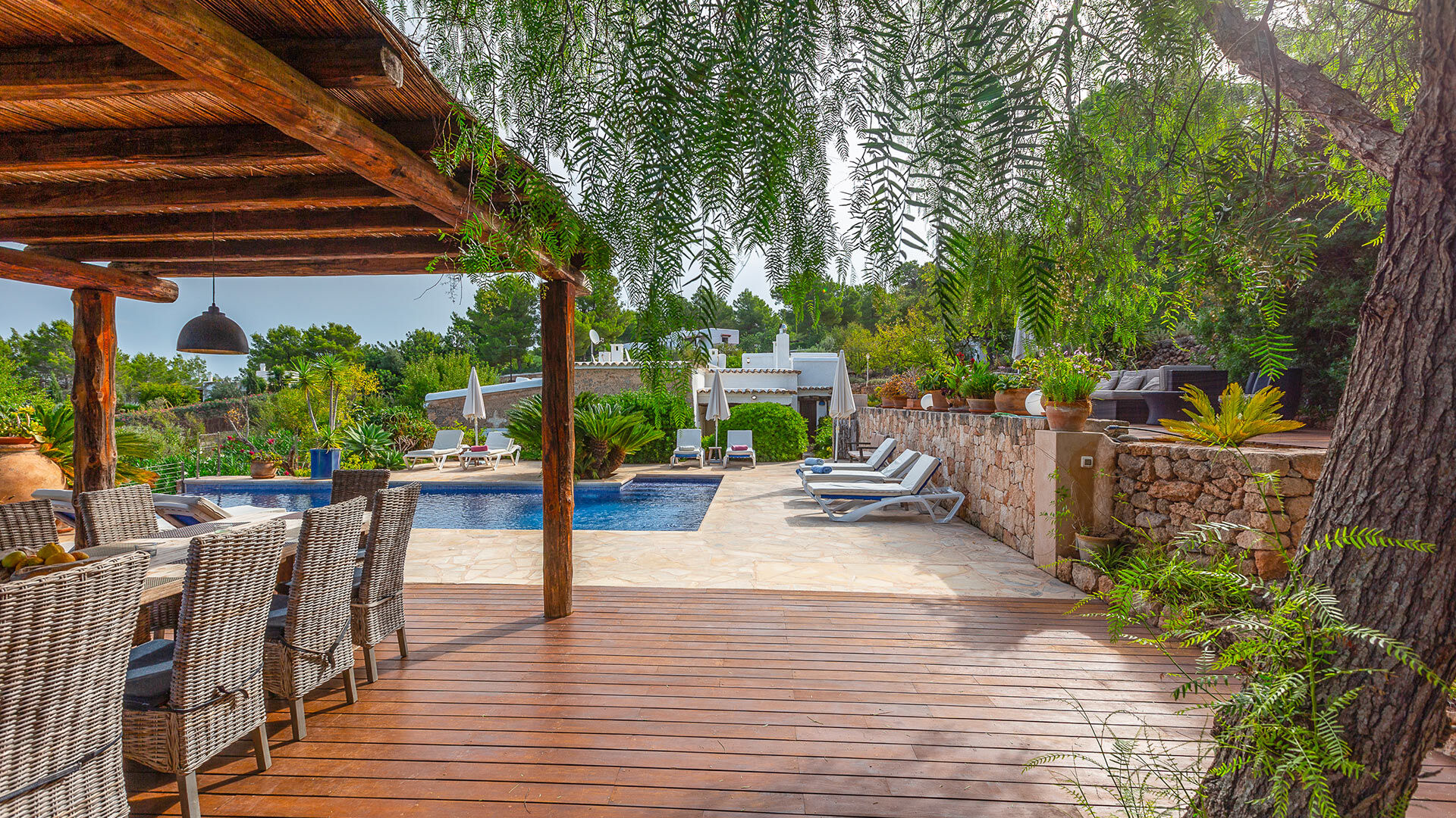 Exterior view from Villa Guerxo in Ibiza