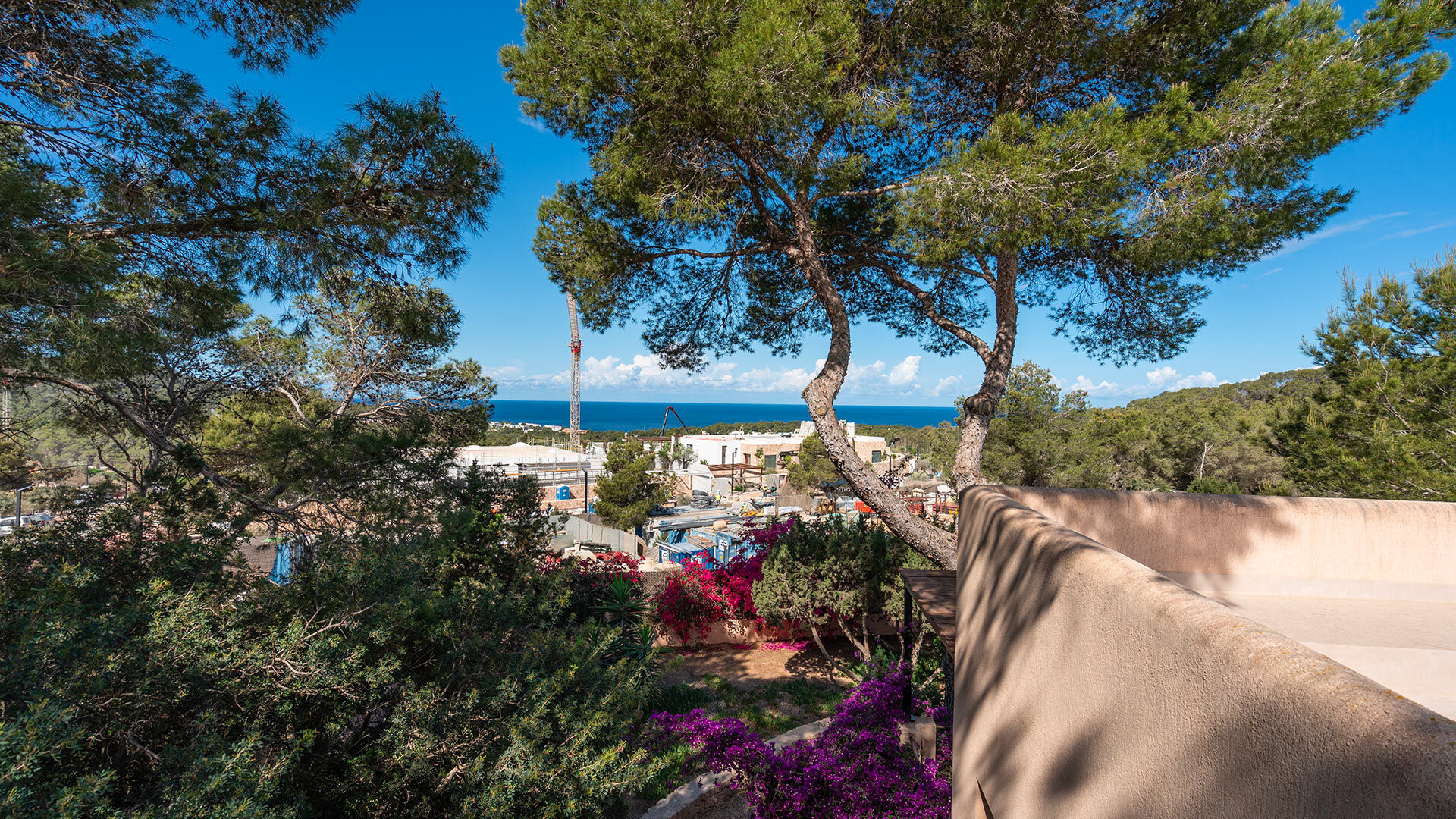 Lovely views from the endless Mediterranean Sea at Villa Tiramar in Ibiza