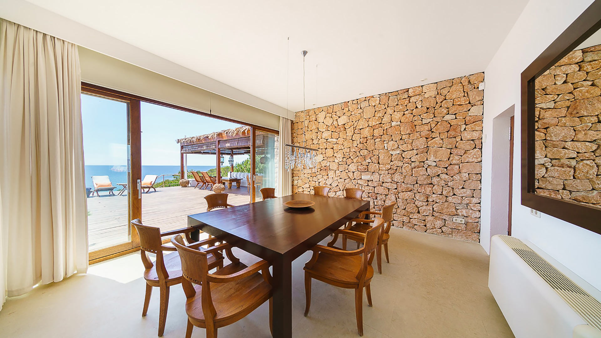 Dining room in Voramar, a luxury vacation home rental