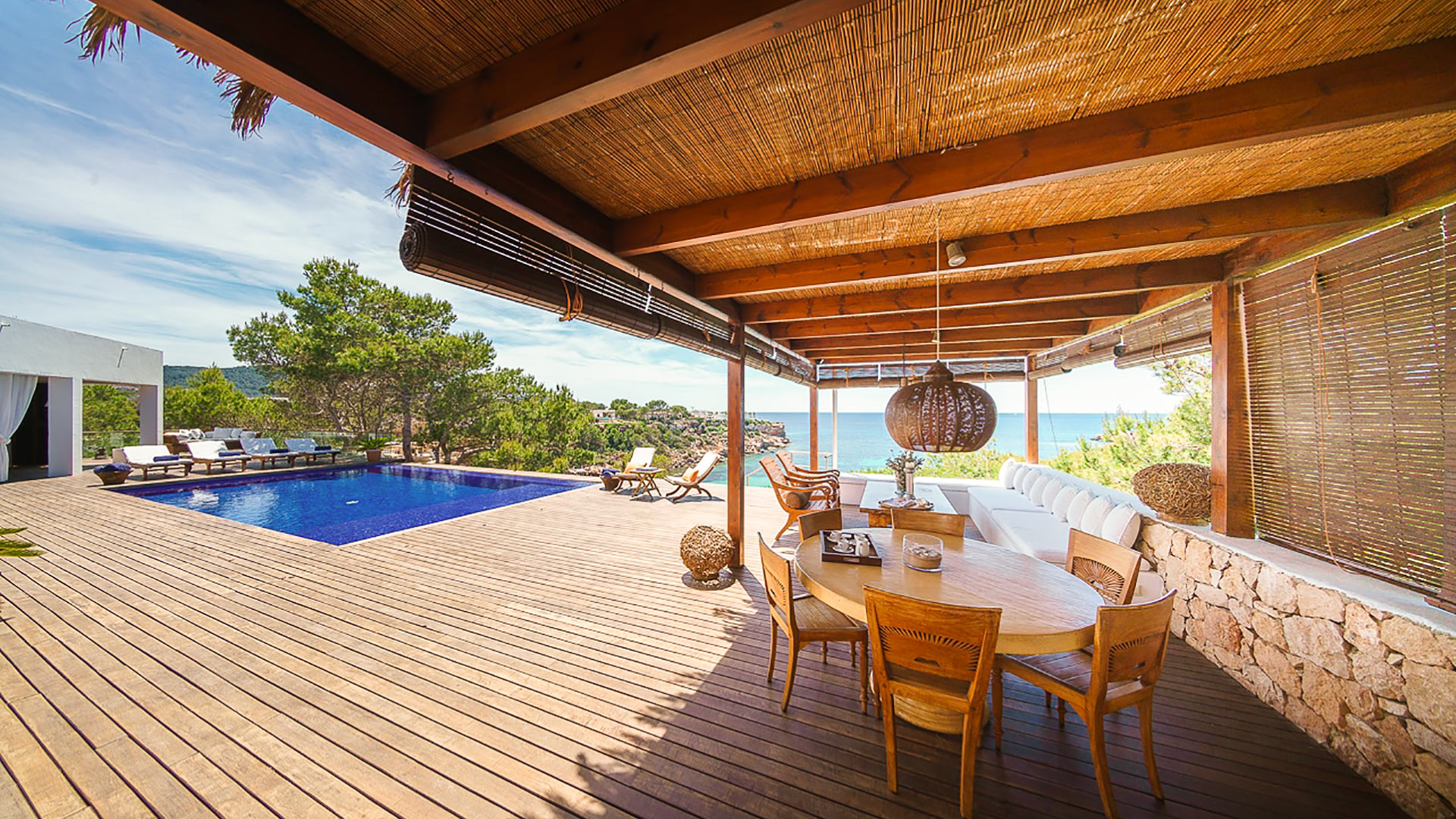 Poolside photos from luxury vacation rental Voramar