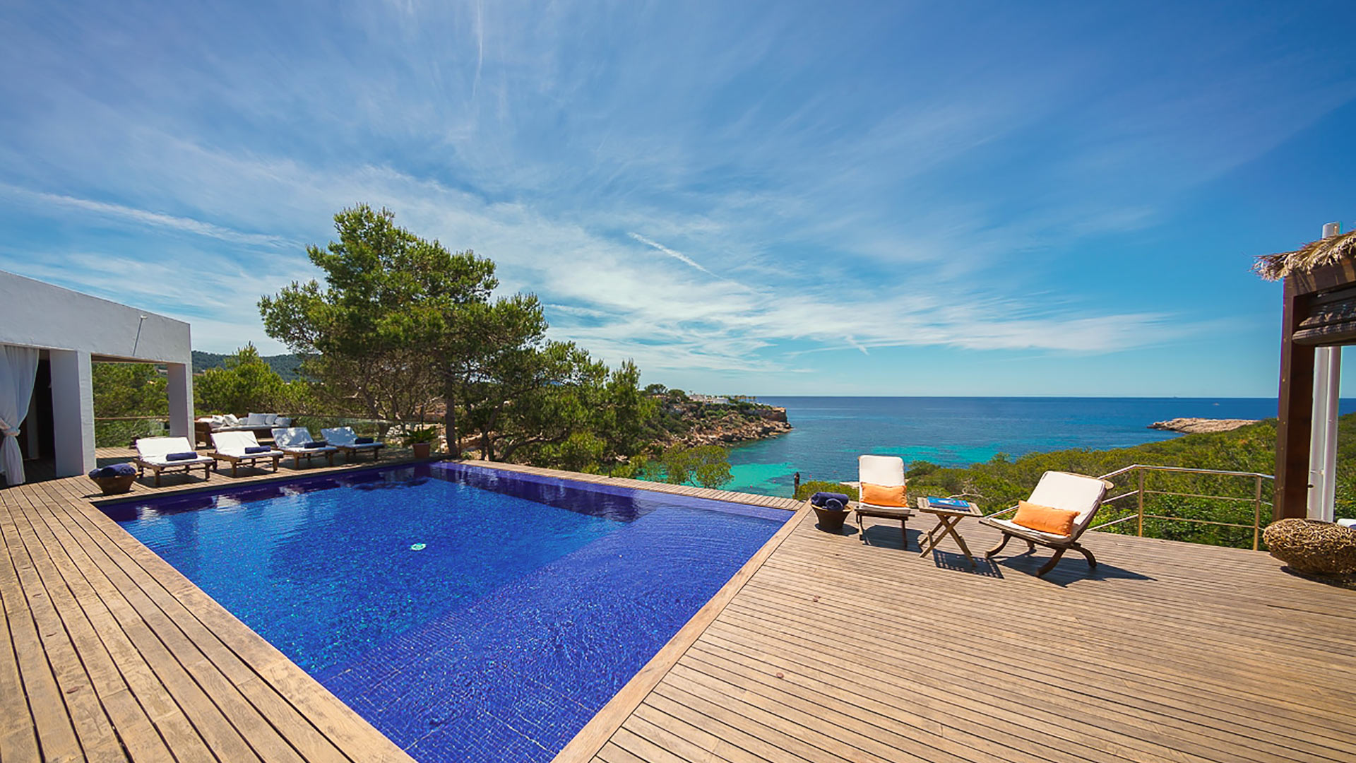 Poolside photos from luxury vacation rental Voramar