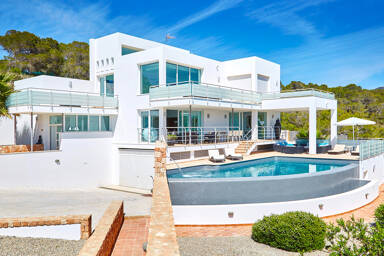 Rear exterior image of Villa White Beach in Ibiza