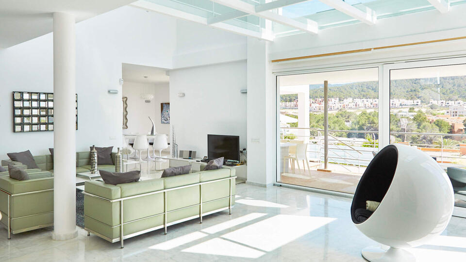 The incredible Ibiza view from luxury villa White Beach