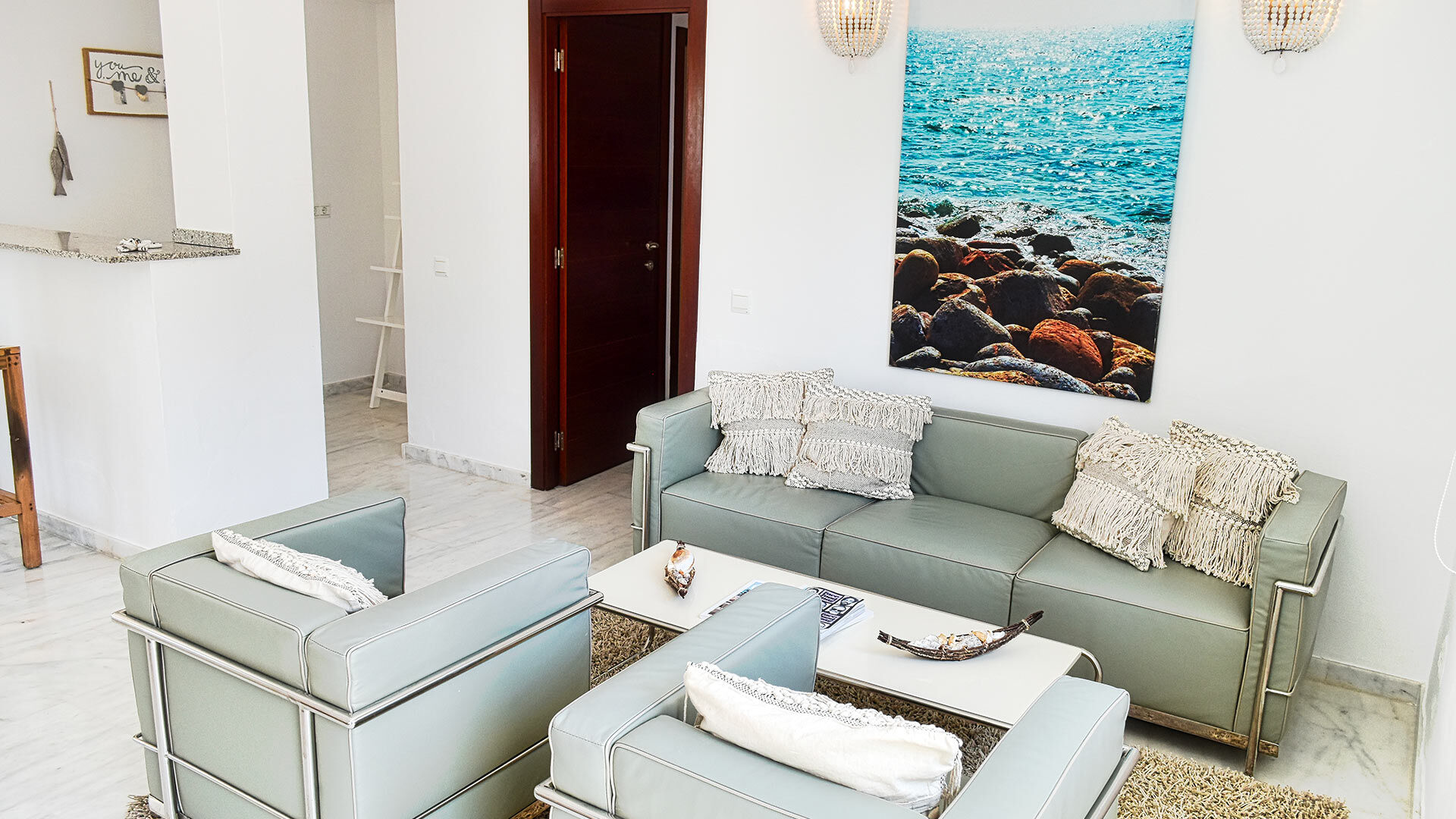 The smaller and quieter living space, ideal for those seeking some privacy and calm from a large group at Villa White Beach in Ibiza