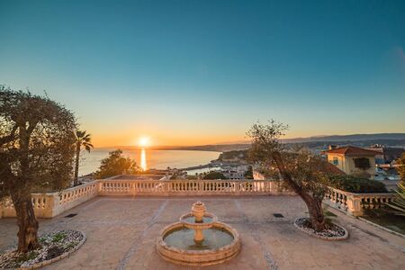 View from luxury rental Villa Cinzia overlooking the Cote d'Azur