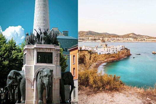 Aerial view of Chambery and Ibiza