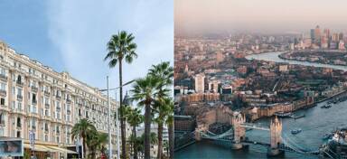 Aerial view from private jet charter flight from Cannes to London
