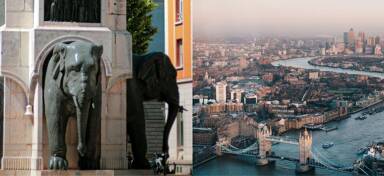 Aerial view from a Chambery to London private jet charter flight